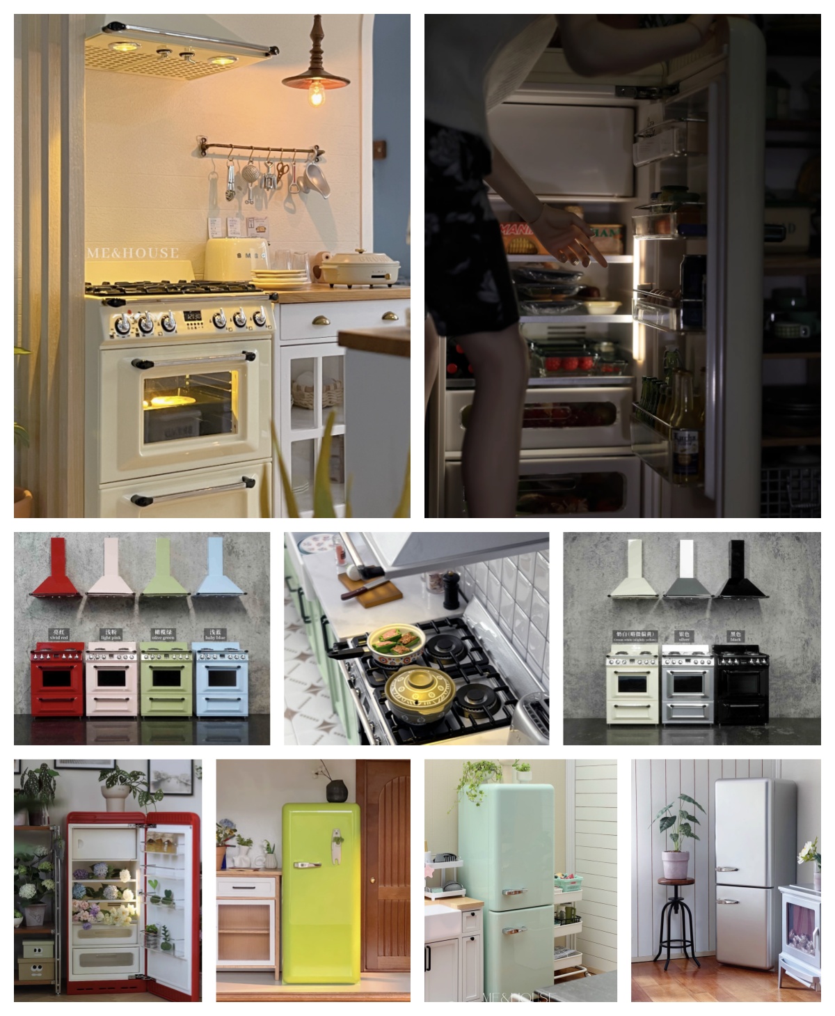 Kitchen Baking Cabinet - 1/6 móveis de cozinha em miniatura