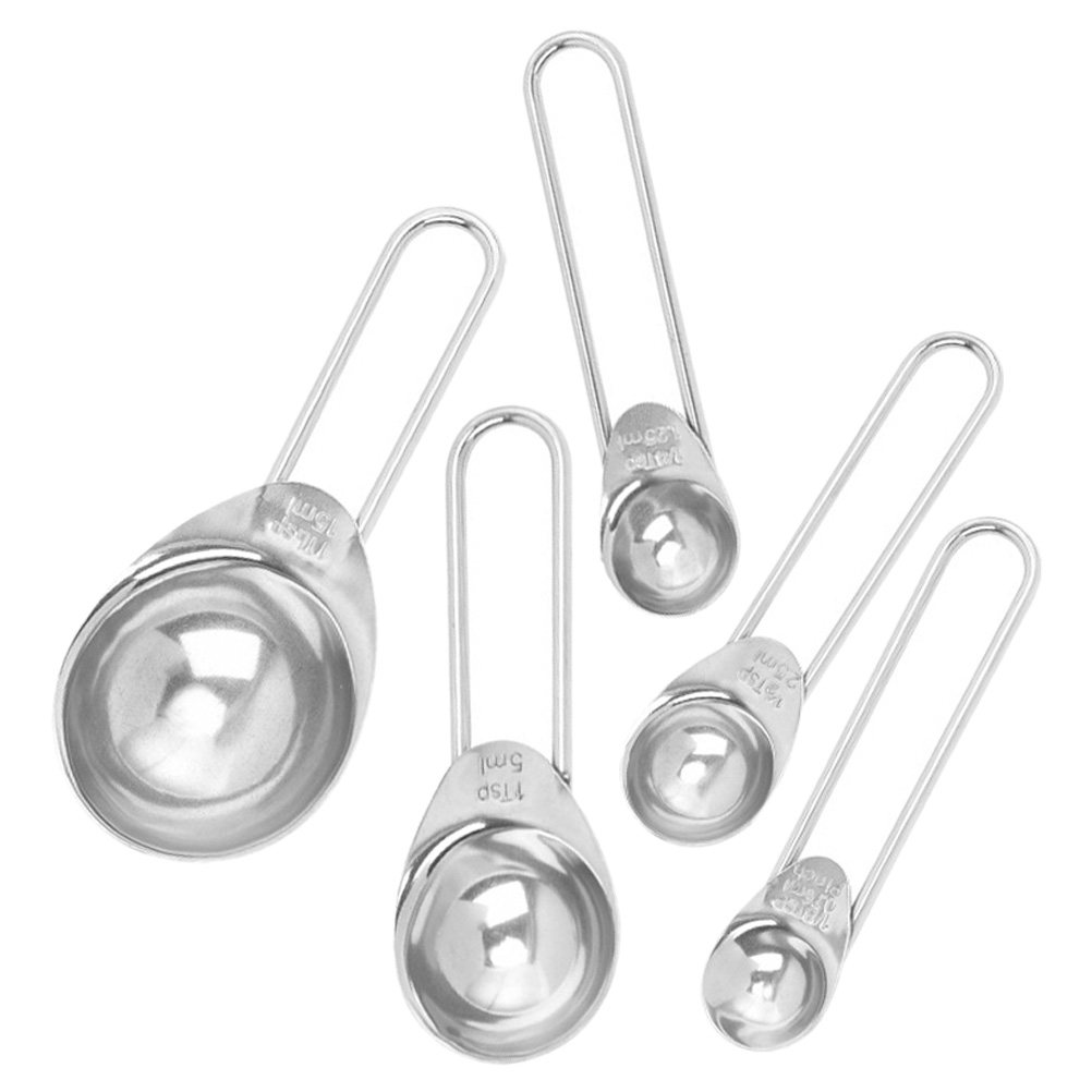 Baking (Kitchen Ingredient) - Conjunto de Colheres Medidoras em Aço