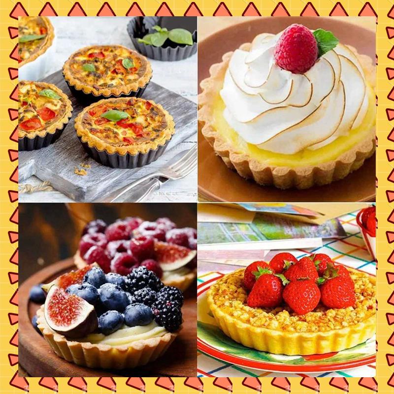 Tart Pan Loose - A008 18 pçs 4in/10cm mini torta
