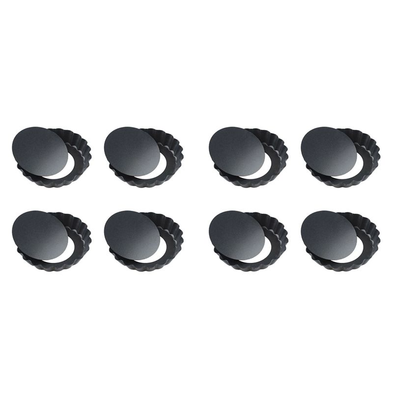 Tart Pan Loose - 8 Formas Redondas Antiaderentes de 10cm