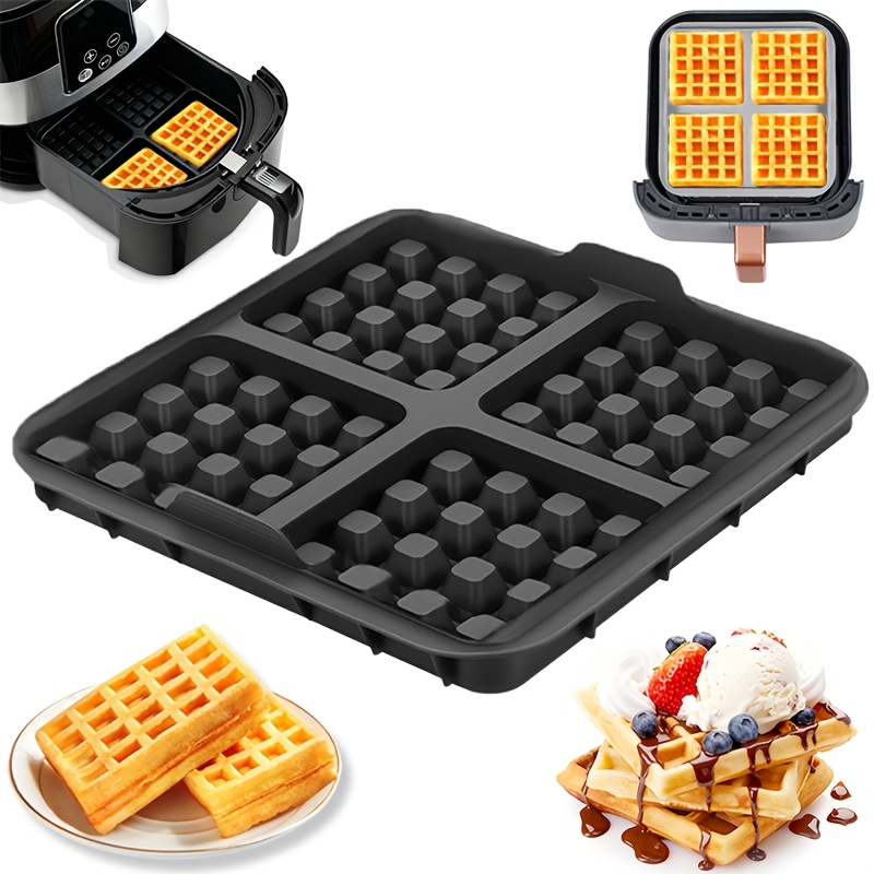 Kitchen Baking Utensils - Forma Quadrada para Waffles, Panela Antiaderente