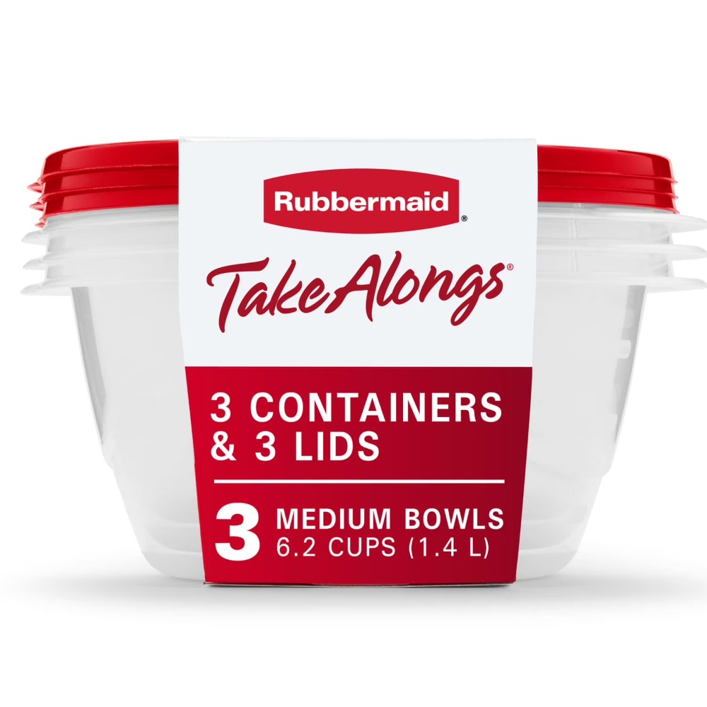 Baking (Kitchen Ingredient) - Conjunto de 3 Recipientes Grandes Redondos