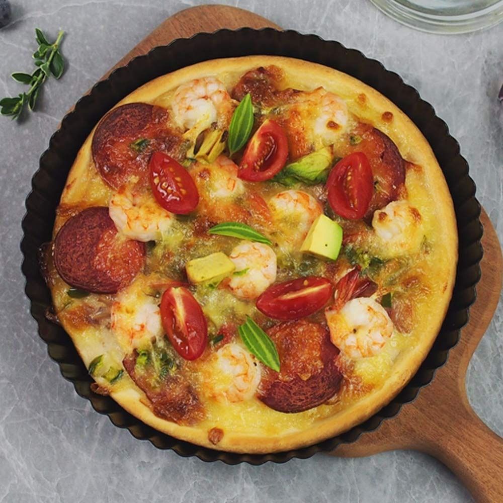 Tart Pan Loose - Moldes antiaderentes com fundo removível, fácil