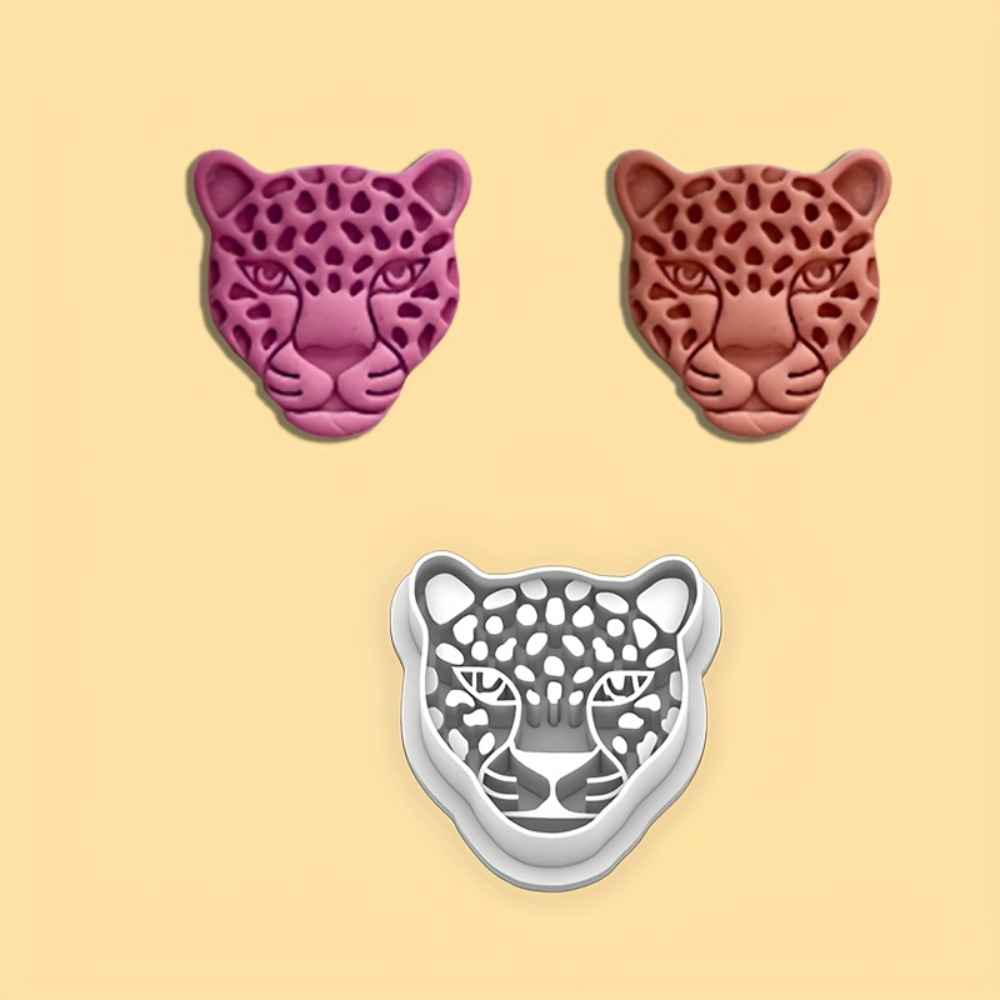 Kitchen Baking Cookies - Cortador de Biscoitos Cabeça de Leopardo: