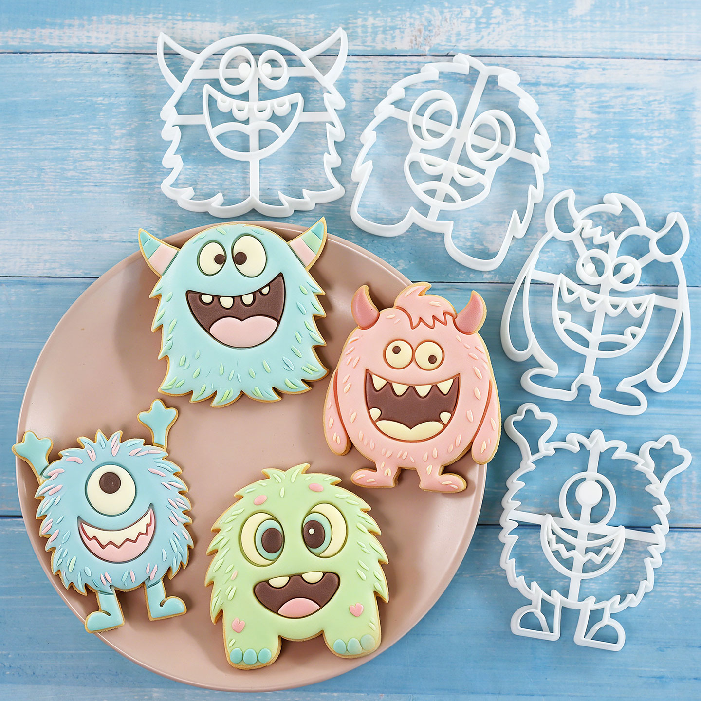 Kitchen Baking Cookies - 1 Unidade/4 Unidades Cortadores de Biscoito