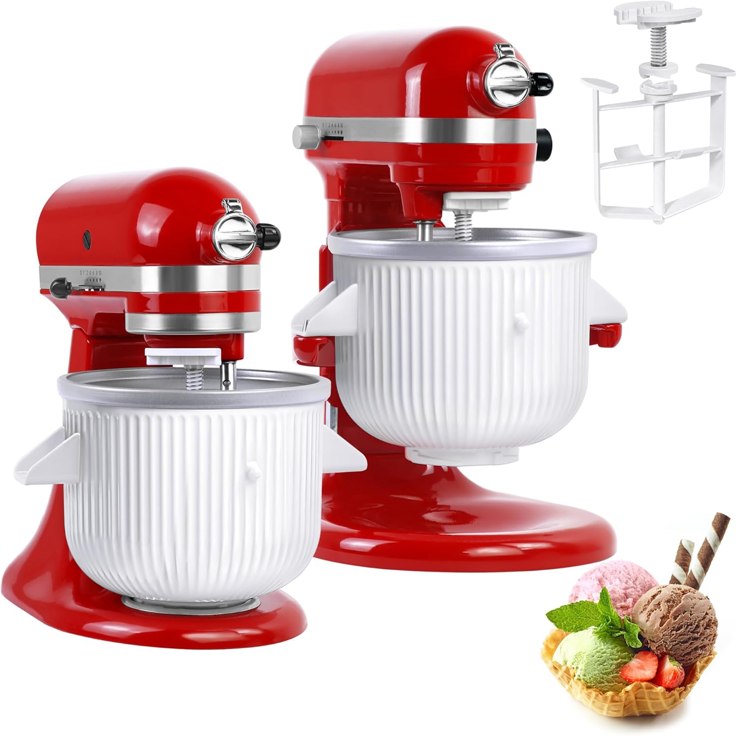 Stand Mixer Bowl - Acessório para máquina de sorvete para