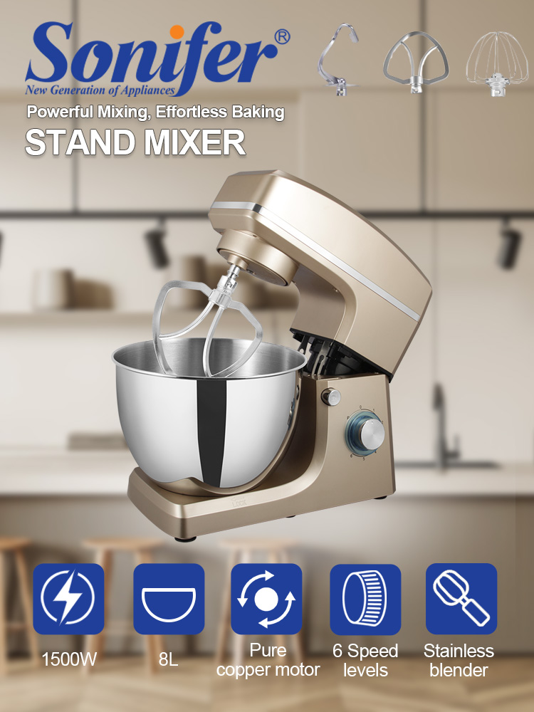 Stand Mixer Bowl - Batedeira Planetária Sonifer SF-8066 1500W 8L