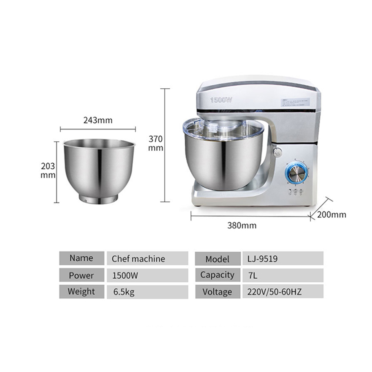 Máquina de Mistura Elétrica HP - Stand Mixer Bowl avaliação e preço