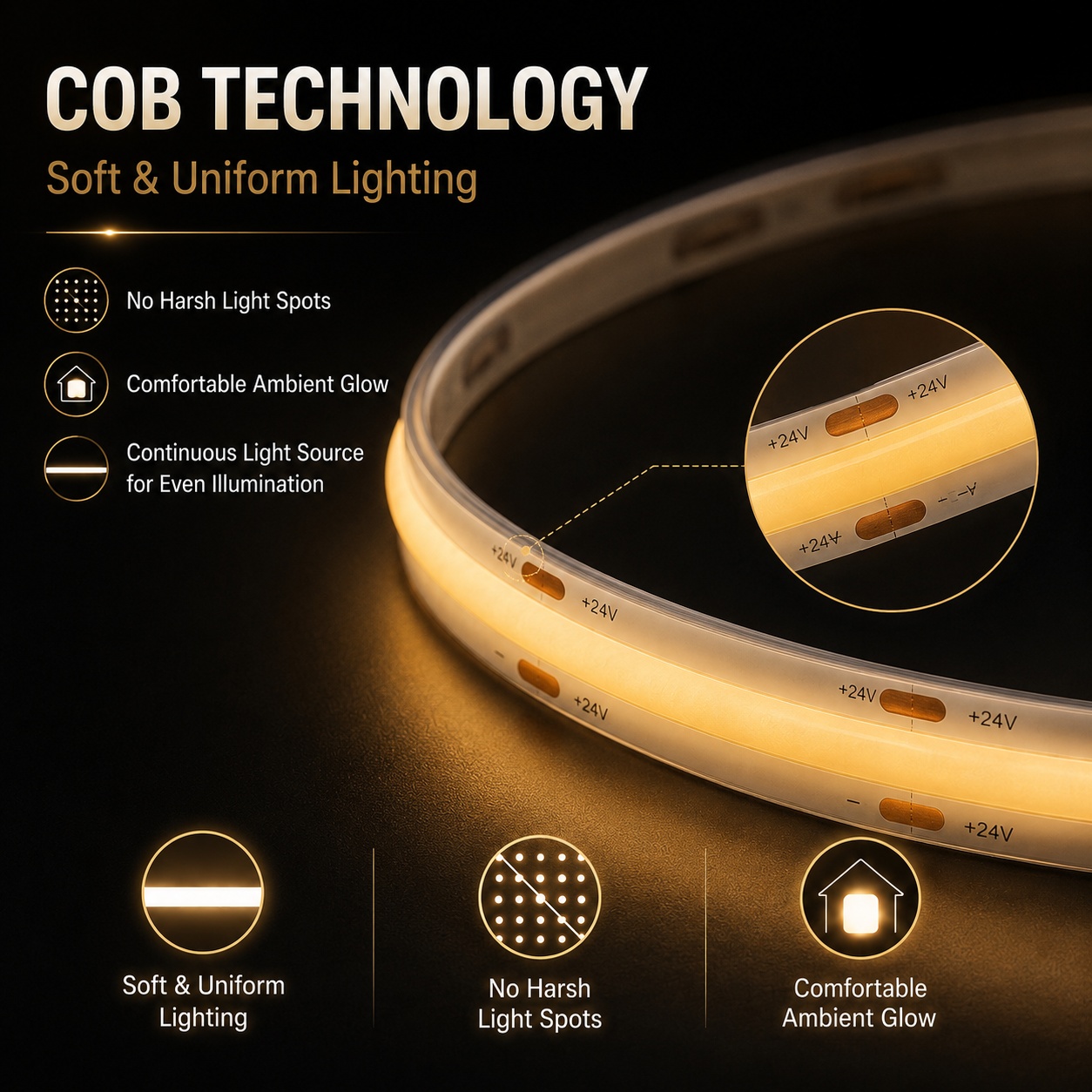 Fita de luz LED COB com sensor - Kitchen Baking Cabinet avaliação e preço