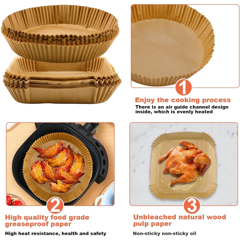 50/100 pces fritadeira de ar p - Kitchen Baking Paper avaliação e preço