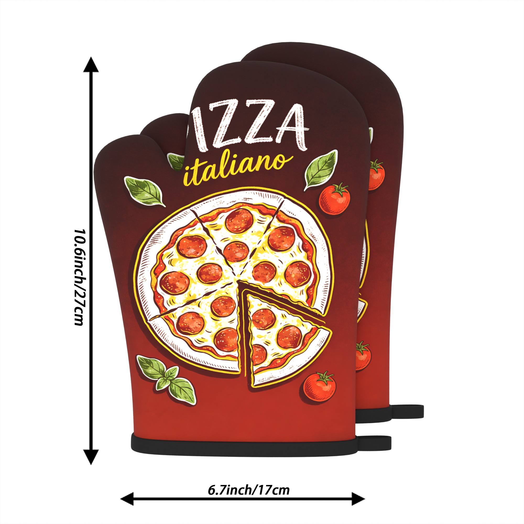 Luvas de Forno Estampadas Pizz - Kitchen Baking Machine avaliação e preço