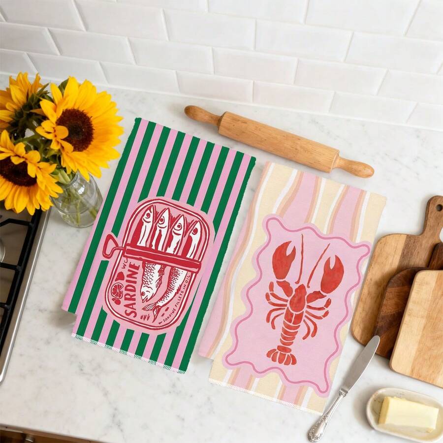 Conjunto de 2 Toalhas de Cozin - Kitchen Baking Cloth avaliação e preço