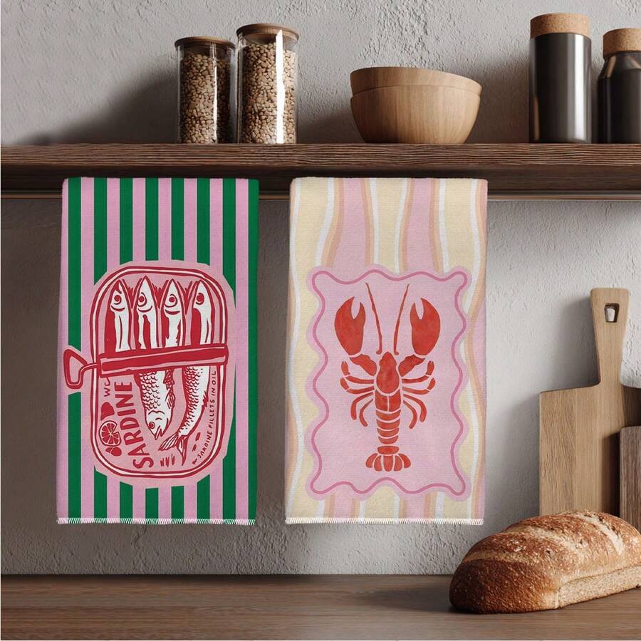 Conjunto de 2 Toalhas de Cozin - Kitchen Baking Cloth avaliação e preço