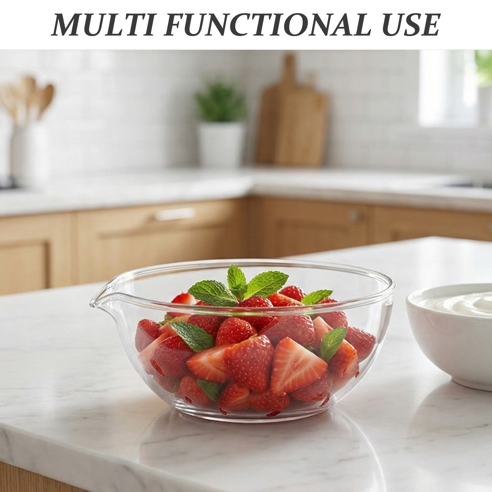 2 Tigelas de Vidro Transparent - Kitchen Baking Bowls avaliação e preço
