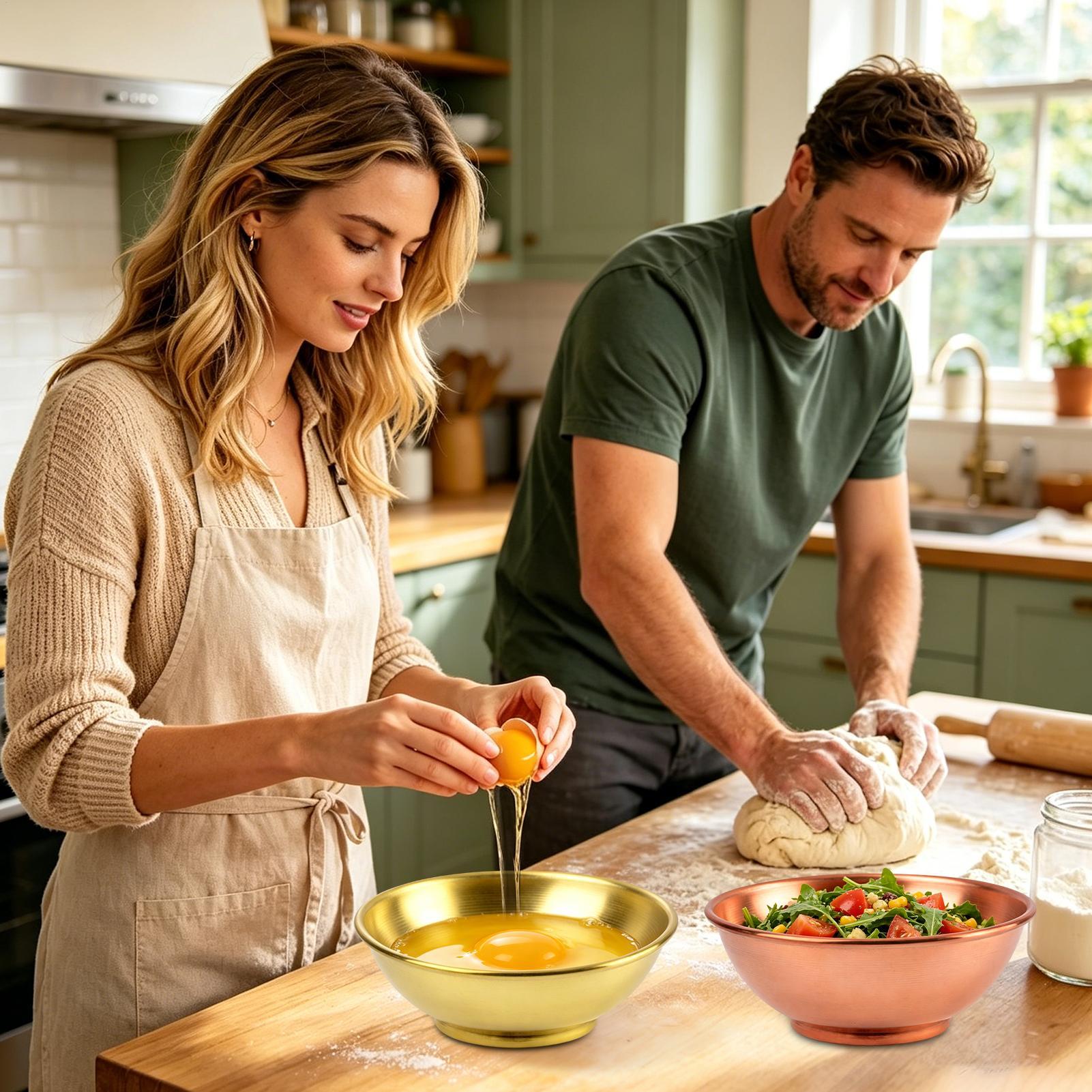Tigela de Cobre Grande para Ar - Kitchen Baking Bowls avaliação e preço