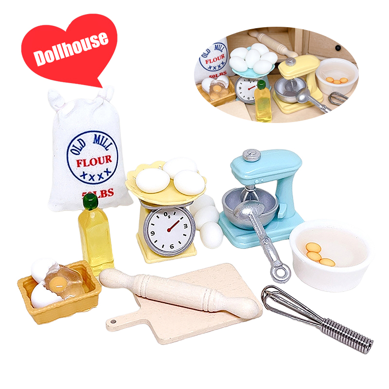 1 conjunto 1:12 casa de boneca - Kitchen And Baking avaliação e preço