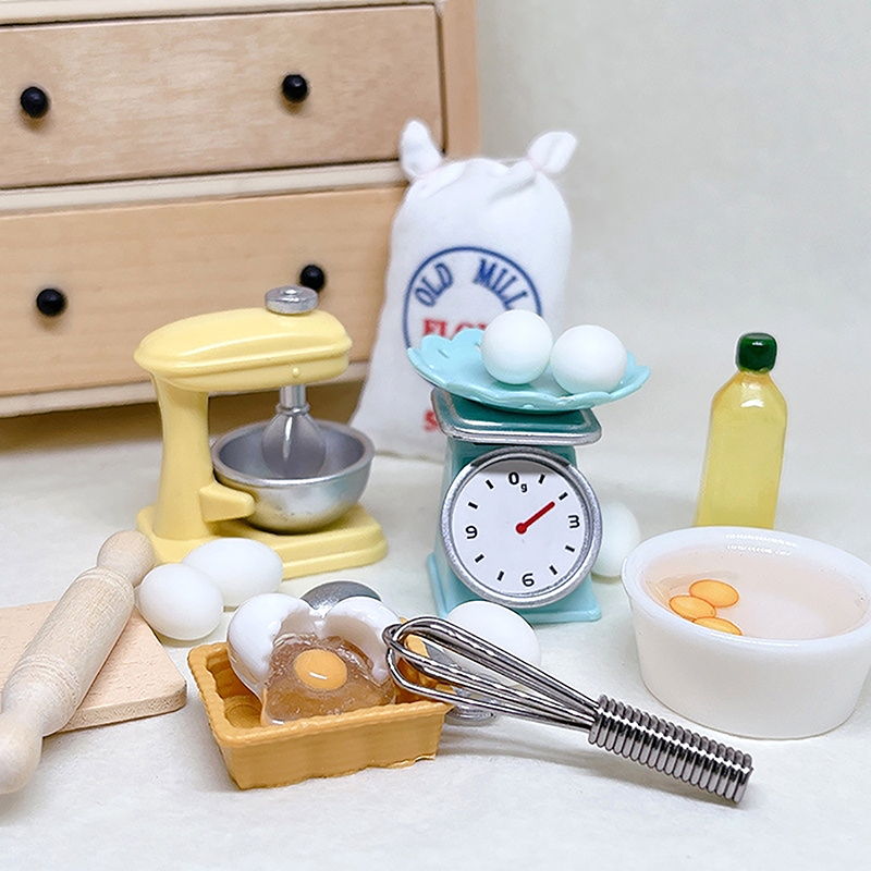 1 conjunto 1:12 casa de boneca - Kitchen And Baking avaliação e preço