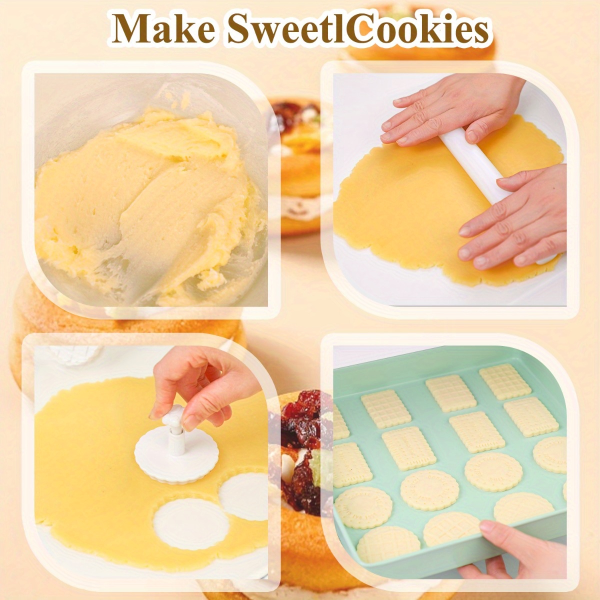 Molde de biscoito tipo imprens - Kitchen Baking Cookies avaliação e preço