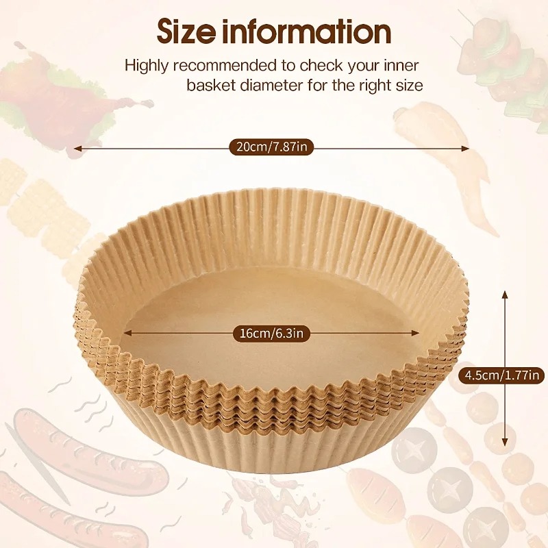 Forros de Papel para Fritadeir - Kitchen Baking Paper avaliação e preço